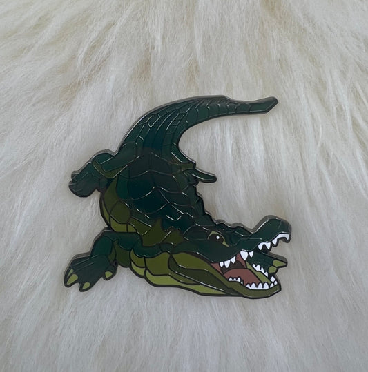 Alligator Hard Enamel Pin | Elephant Pin | Alligator Pin | Art Deco