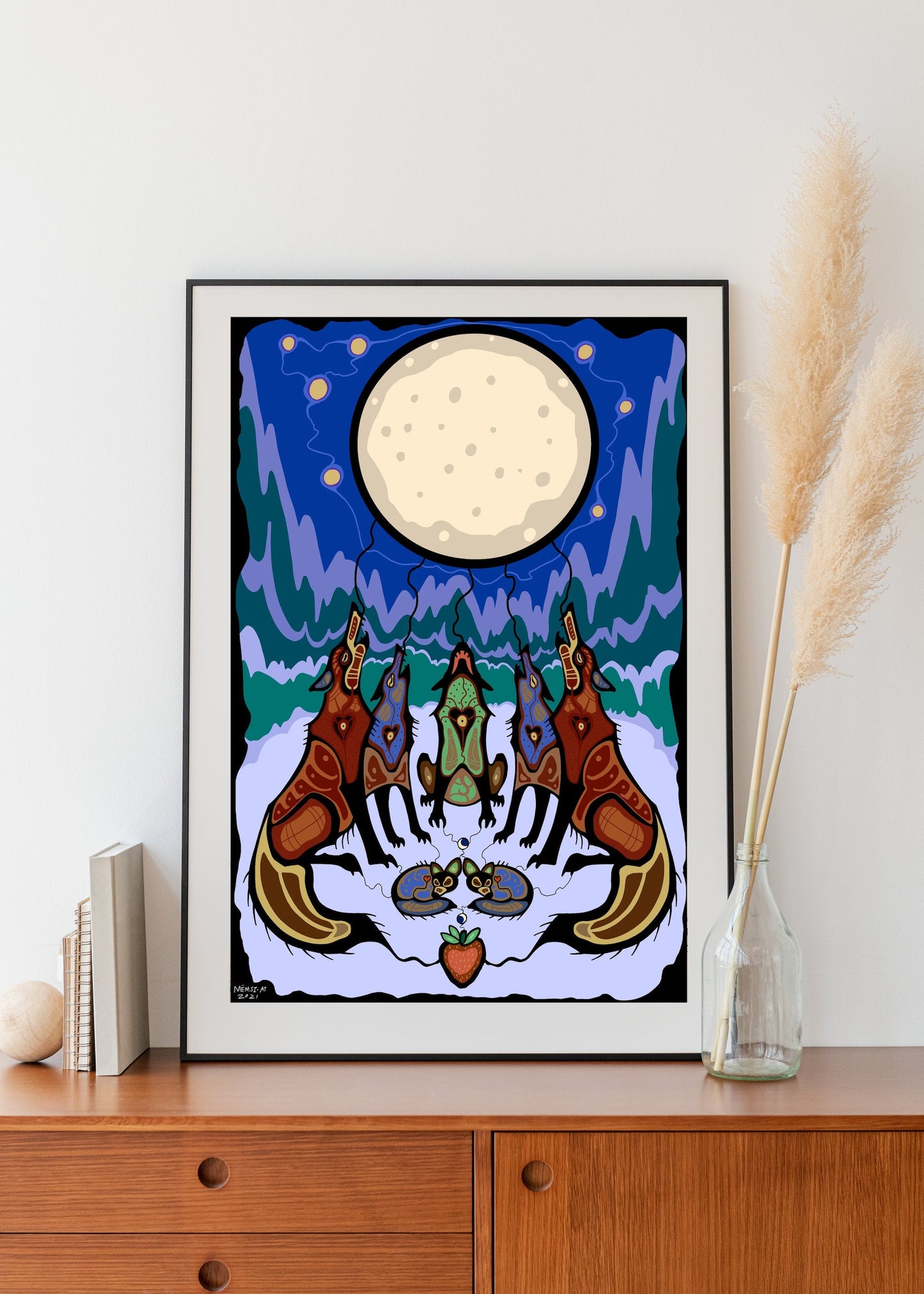 Tëwènama - Family Art Print | Eastern Woodlands Art Print | Wolf Art