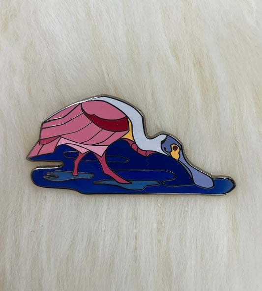 Roseate Spoonbill Hard Enamel Pin | Spoonbill Pin | Bird Pin | Animal Pin |