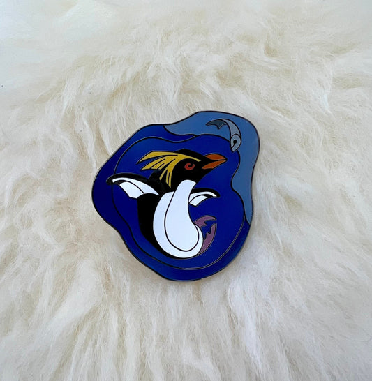 Rockhopper Penguin Hard Enamel Pin | Penguin Pin | Bird Pin | Animal Pin