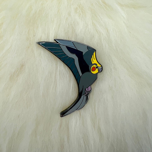 Cockatiel Hard Enamel Pin | Cockatiel Pin | Bird Pin | Art Deco