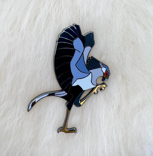 Secretary Bird Hard Enamel Pin | Secretary Bird Pin | Animal Pin | Art Deco