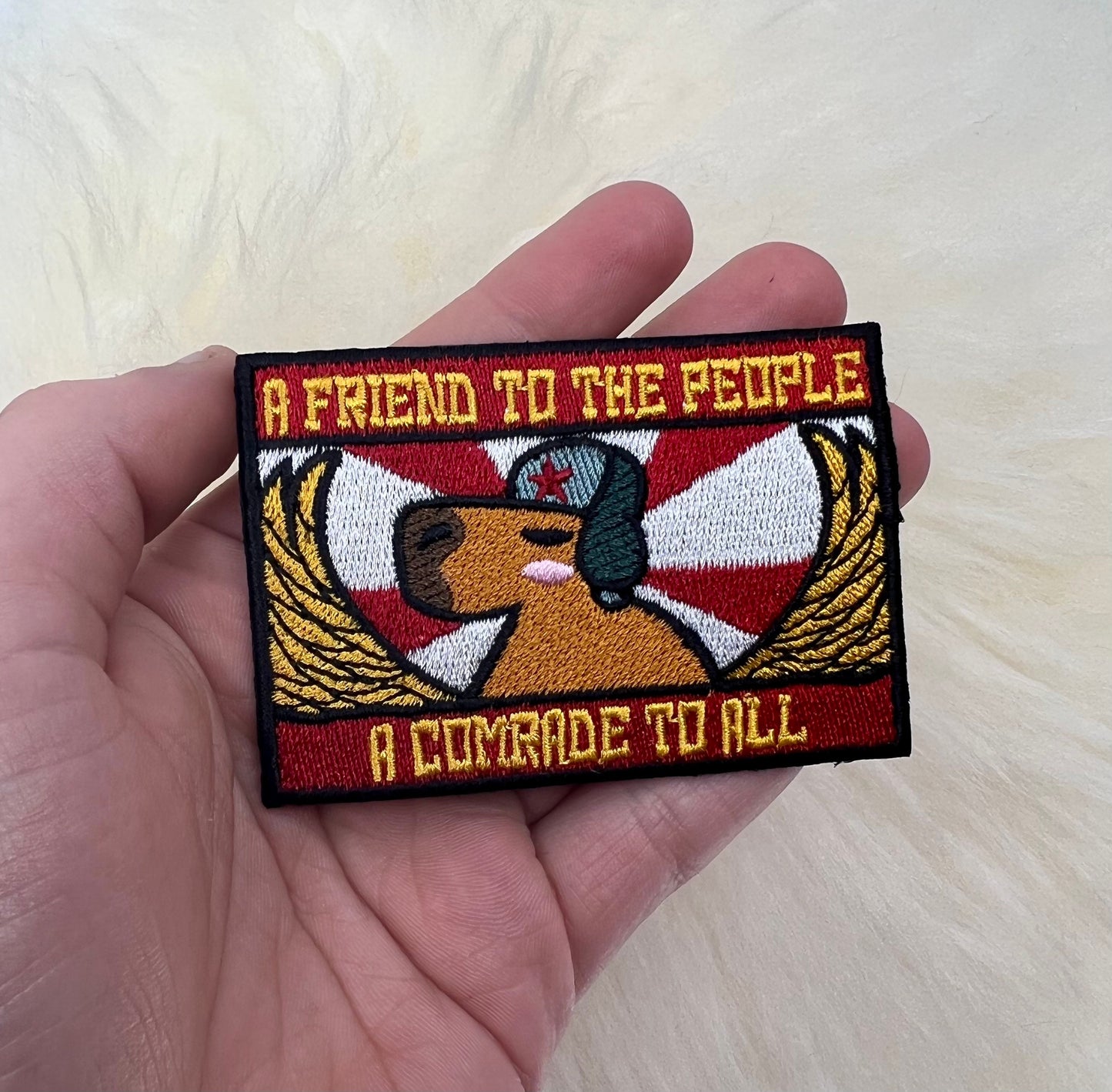 Commie Capybara Patch | Capybara Patch | Funny Patch | Political Patch | FREE SHIPPING