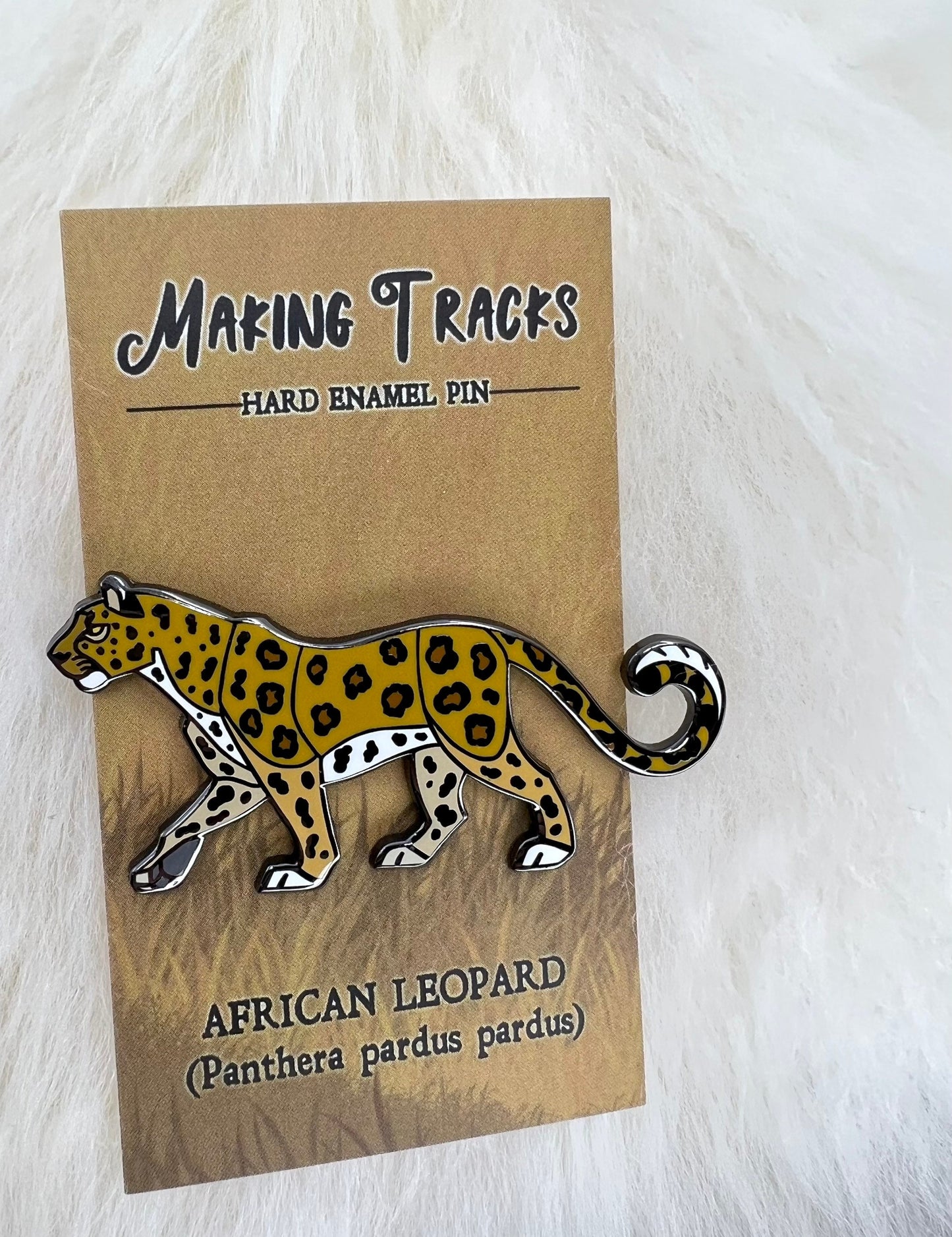 African Leopard Hard Enamel Pin | Leopard Pin | Animal Pin | – Roamin ...