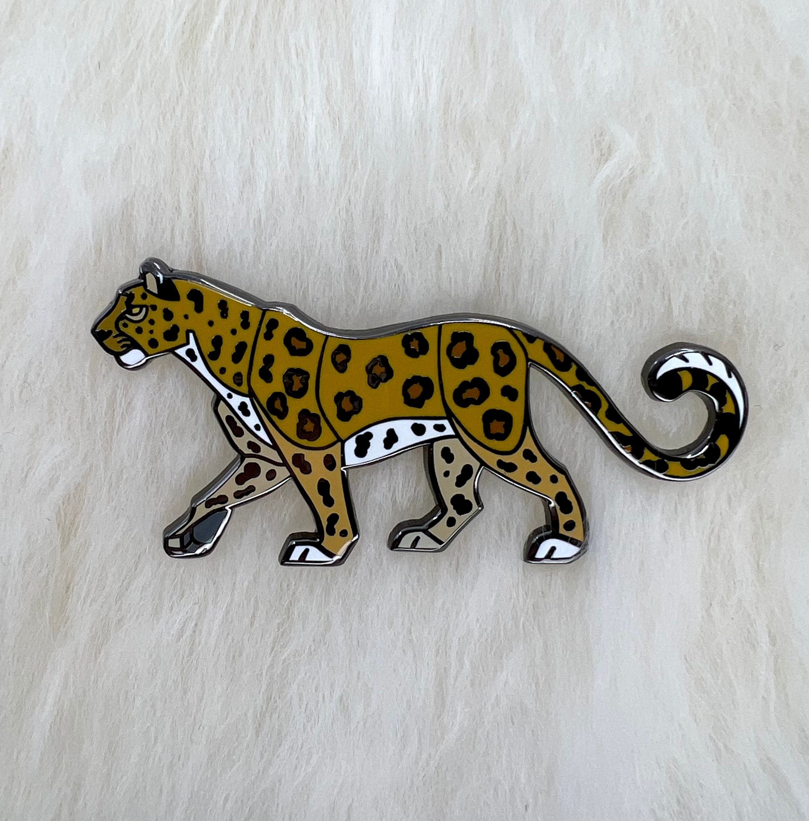 African Leopard Hard Enamel Pin | Leopard Pin | Animal Pin | – Roamin ...