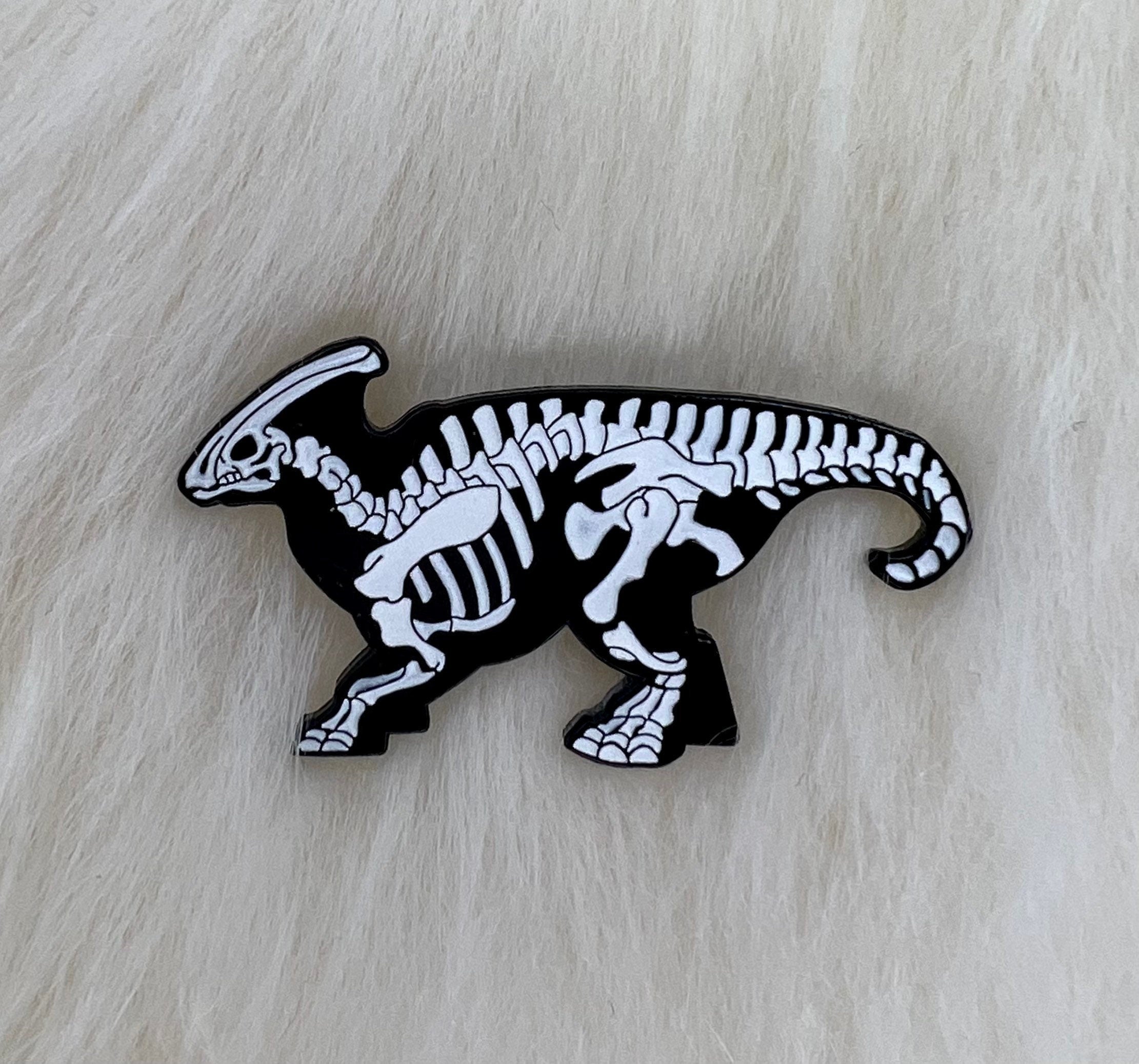 Parasaurolophus Soft Enamel Pin | Dinosaur Pin | Fossil Pin – Roamin ...