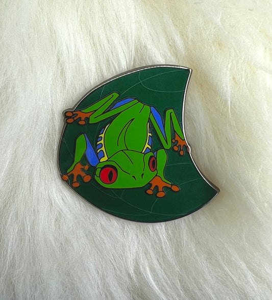 Red Eyed Tree Frog Enamel Pin | Frog Enamel Pin | Frog Pin | Animal Pin |