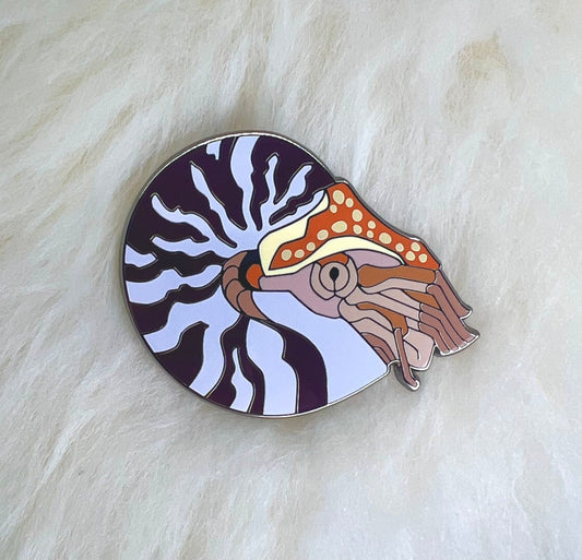 Nautilus Hard Enamel Pin | Nautilus Pin | Nautilus Brooch | Animal Pin |