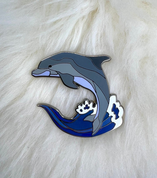 Bottlenose Dolphin Hard Enamel Pin | Dolphin Pin | Animal Pin | Ocean Pin |