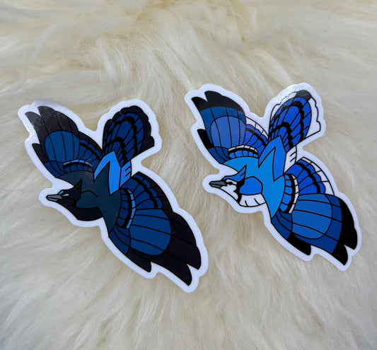 Blue Jay Vinyl Sticker | Stellar's Jay Vinyl Sticker | Blue Jay Sticker | Stellar's Jay Sticker | Bird Sticker | FREE SHIPPING