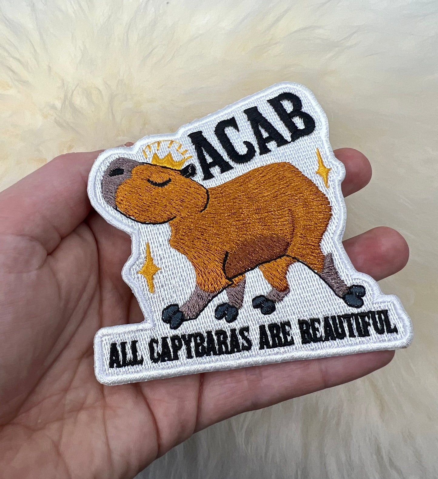 All Capybaras Are Beautiful Patch | Capybara Patch | ACAB Patch | Animal Patch | Funny Patch | Free Shipping |