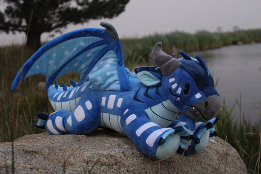 Dragon Plush | Elemental Dragon (Water) | Dragon Stuffed Animal | FREE SHIPPING