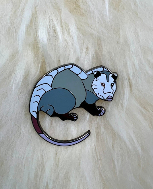 Opossum Hard Enamel Pin | Opossum Pin | Animal Pin | Art Deco