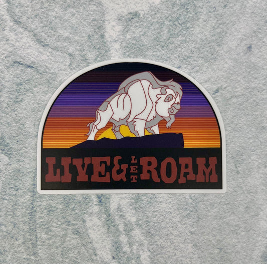 Live & Let Roam Vinyl Sticker | Bison Sticker | Buffalo Sticker | FREE SHIPPING